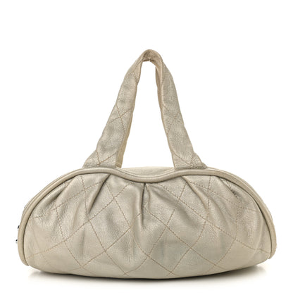 Chanel Metallic Deerskin Stitched Bowler Gold 1 of 12