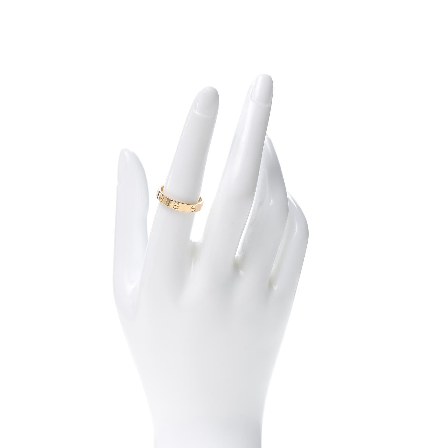 Cartier 18K Yellow Gold 3.5mm LOVE Wedding Band Ring 55 7.25 2 of 4