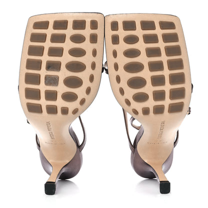 Bottega Veneta Metallic Lambskin Stretch Multi Strap 90mm Sandals 39 Fondant 5 of 8