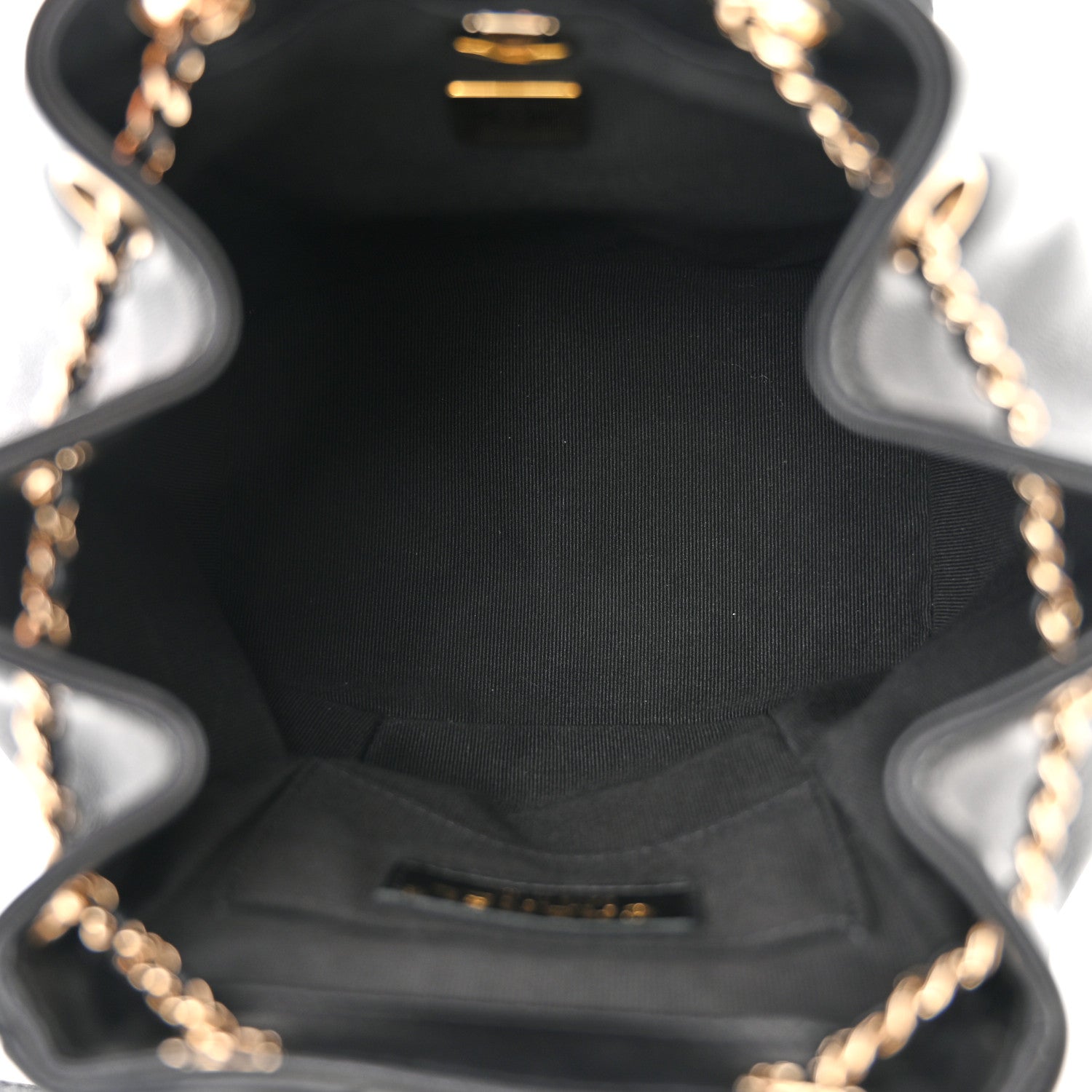 Chanel Lambskin Quilted Small Duma Drawstring Backpack Black 5 of 12