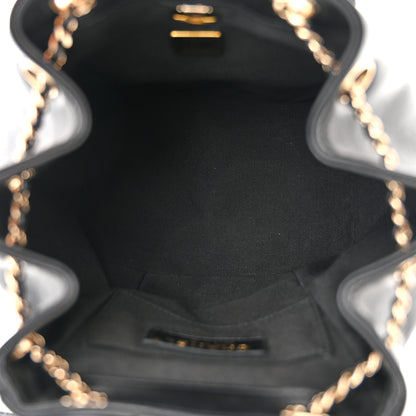Chanel Lambskin Quilted Small Duma Drawstring Backpack Black 5 of 12