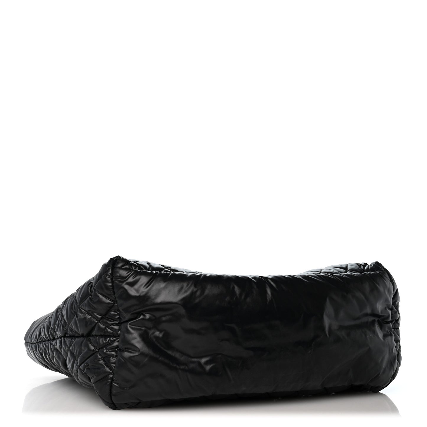 Nylon Quilted Large Coco Cocoon Tote Black