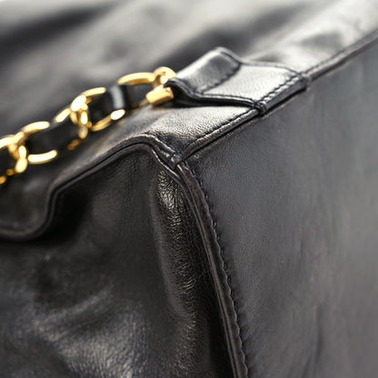 Chanel Lambskin Quilted Drawstring Backpack Black 11 of 21