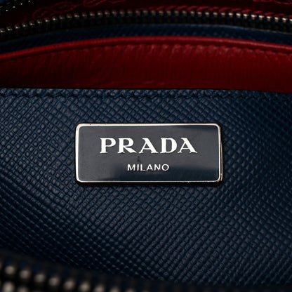 Prada Saffiano Cuir Twin Tote Bleuette 7 of 13