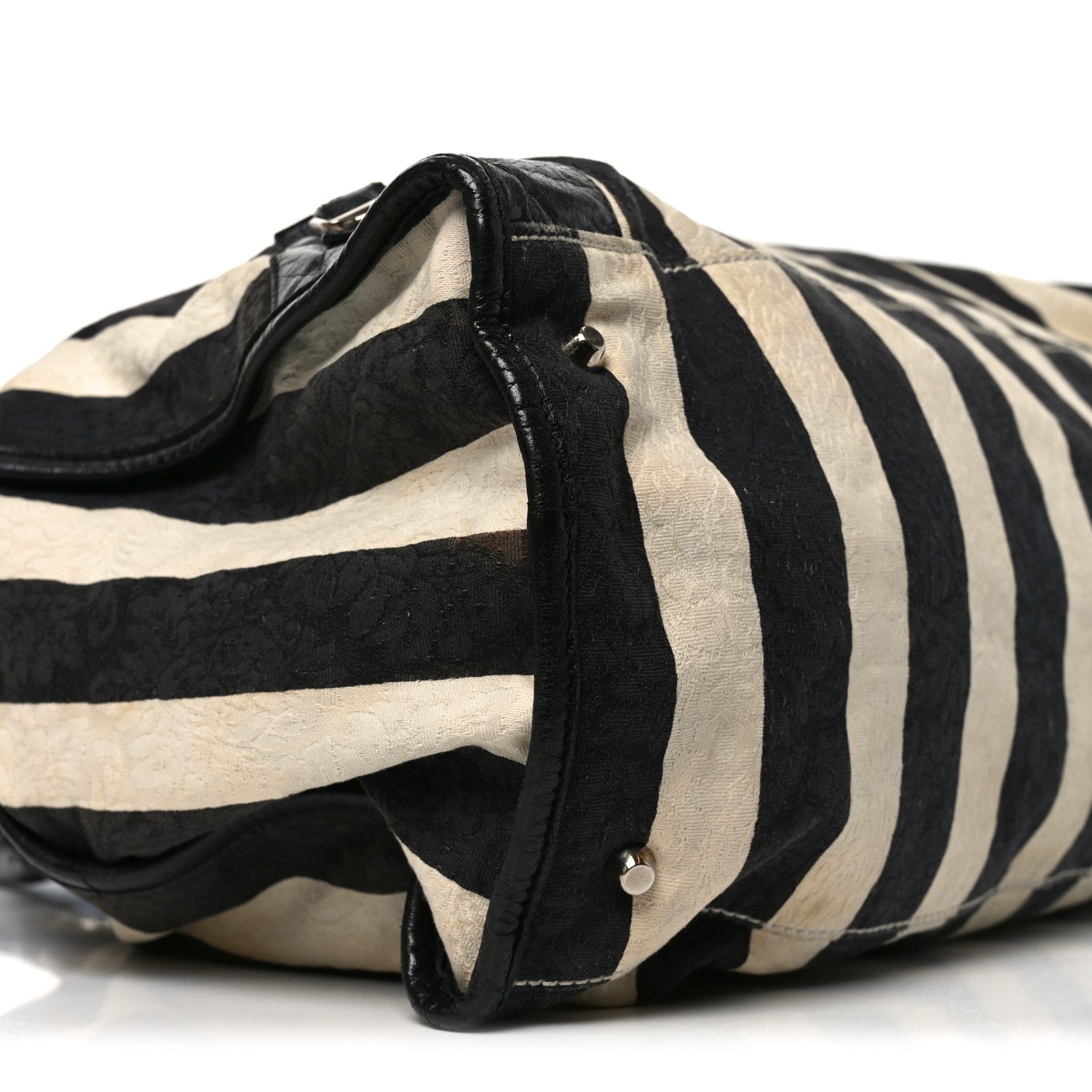 Balenciaga Chevre Damask Stripe Work Black 9 of 11
