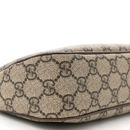 Gucci GG Supreme Monogram Textured Dollar Calfskin Web Small Ophidia GG Handbag Beige Ebony New Acero 9 of 10