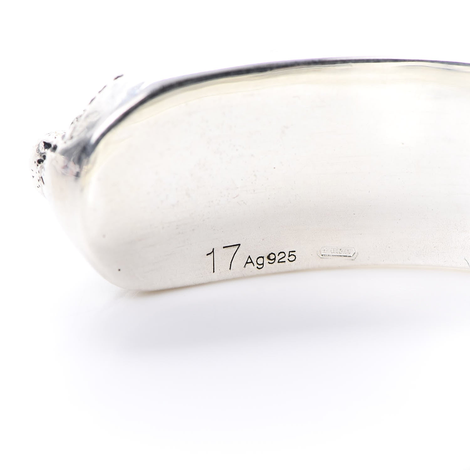 Gucci Sterling Silver Crystal Le Marche Des Merveilles Tiger Cuff Bracelet Orange 6 of 6