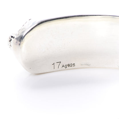 Gucci Sterling Silver Crystal Le Marche Des Merveilles Tiger Cuff Bracelet Orange 6 of 6