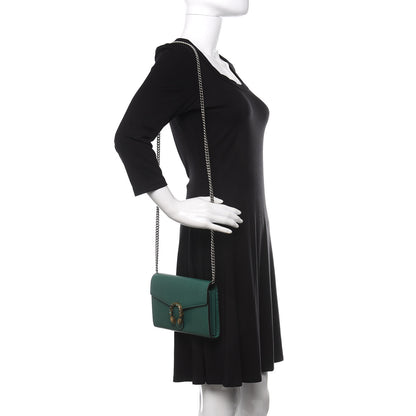 Gucci Calfskin Mini Dionysus Chain Wallet Emerald 2 of 10