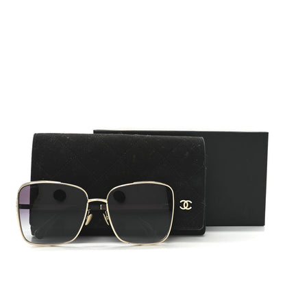 Chanel Metal Logo Square Sunglasses 71541 Gold 7 of 7