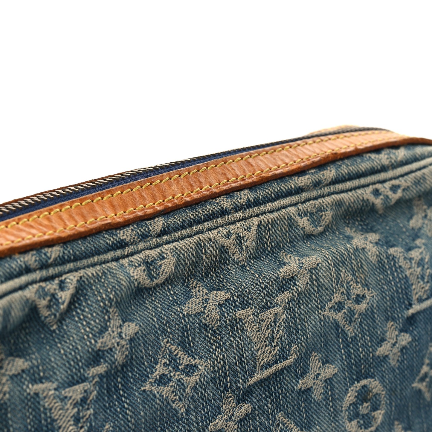 Monogram Denim Bum Bag Blue