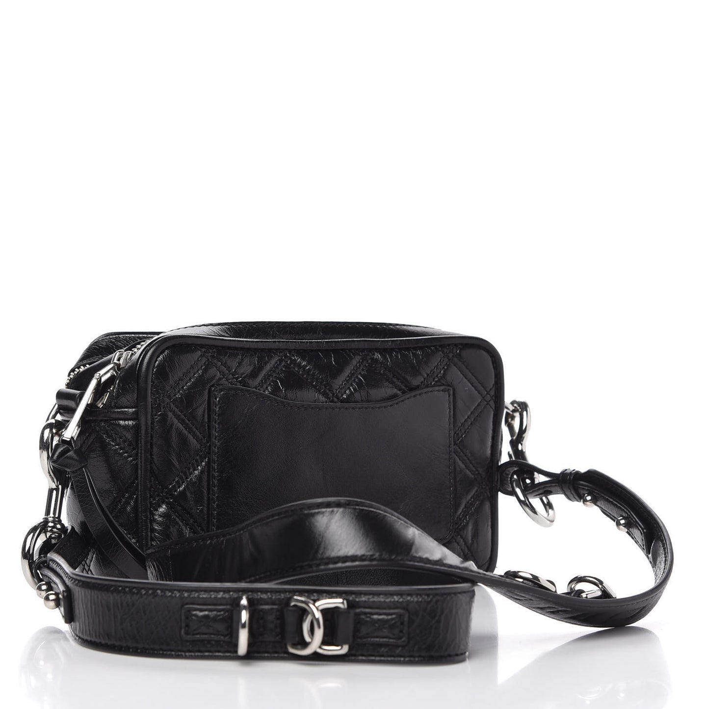 Natural Grain Calfskin Quilted The Softshot 21 Bag Black