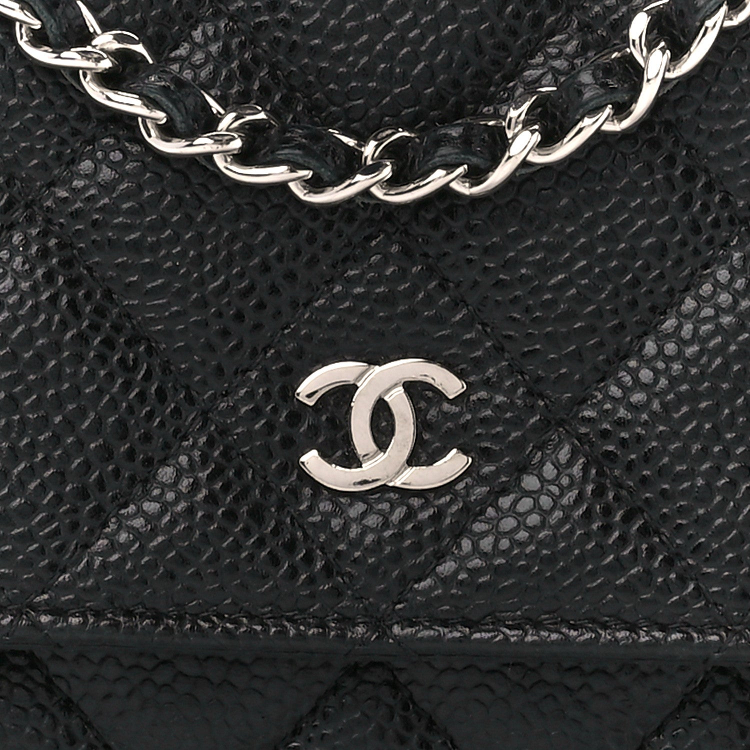 Chanel Caviar Quilted Wallet on Chain WOC Black 8 of 11
