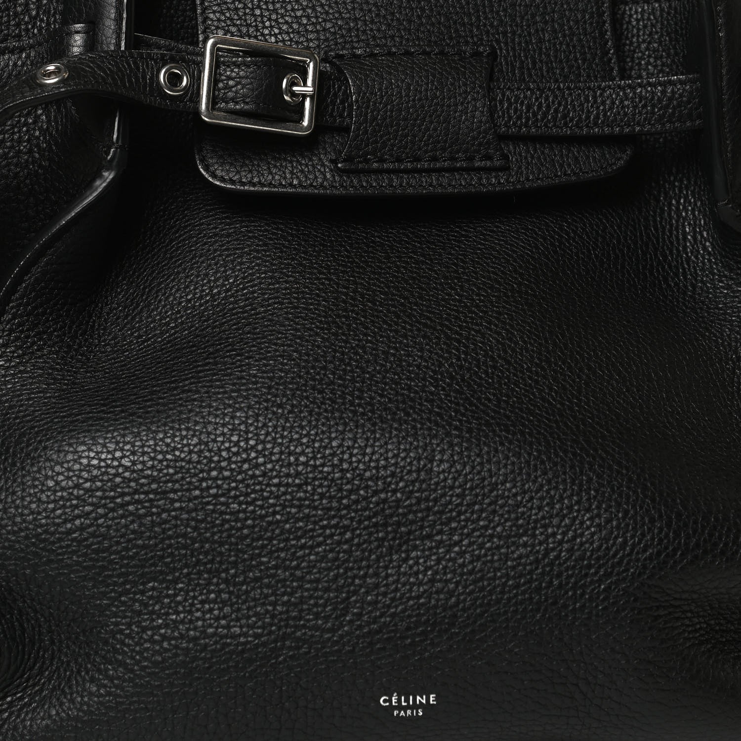 Celine Supple Grained Calfskin Small Long Strap Big Bag Black 7 of 13