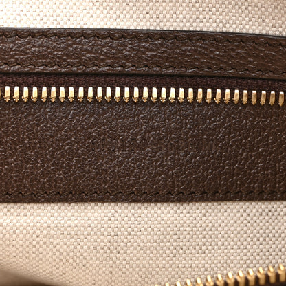 Gucci Monogram Jumbo GG Textured Dollar Calfskin Web Wristlet Messenger Bag Camel Ebony New Acero 7 of 11