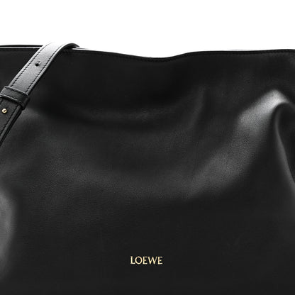 Loewe Nappa Calfskin Medium Flamenco Knot Clutch Black 7 of 9