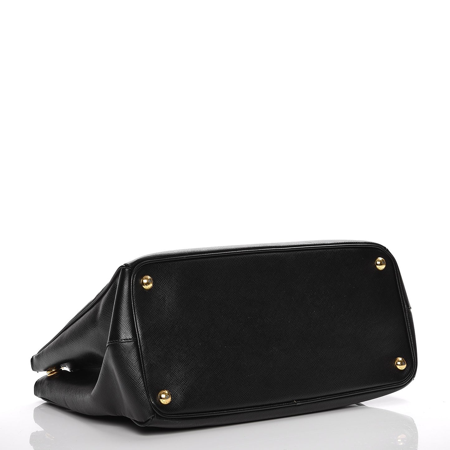 Saffiano Medium Galleria Double Zip Tote Black
