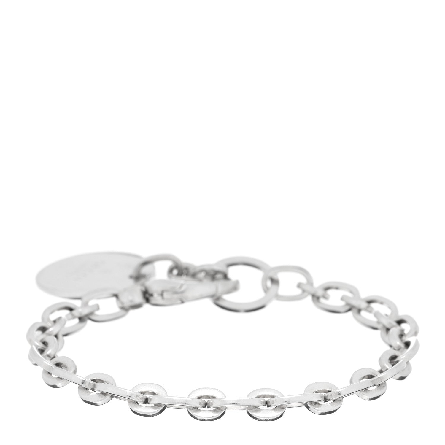 Gucci Sterling Silver Link Round Charm Bracelet 2 of 3