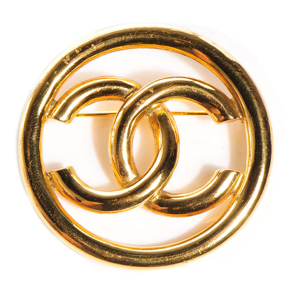 Chanel CC Brooch Pin Gold 1 of 6