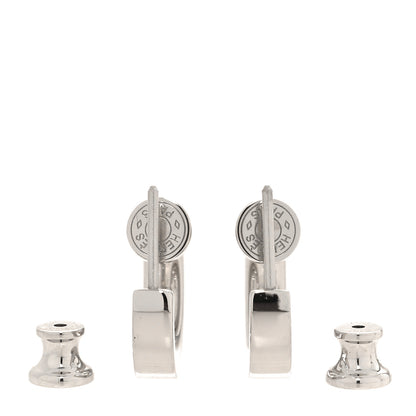 Hermes Palladium Swift O'Kelly Earrings Black 3 of 7