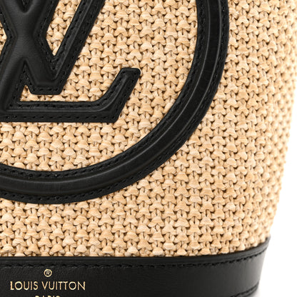 Louis Vuitton Raffia Petit Bucket Black 10 of 11