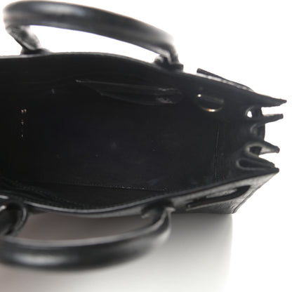 Saint Laurent Calfskin Crocodile Embossed Nano Sac De Jour Black 5 of 15