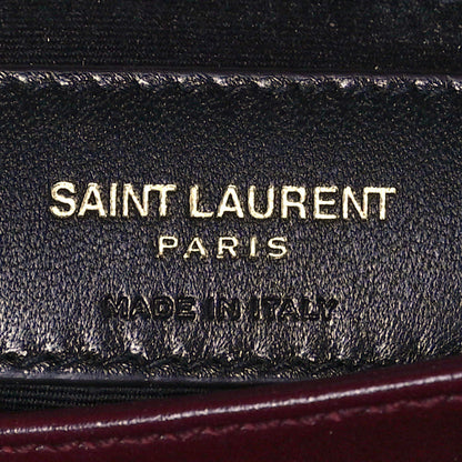 Saint Laurent Velvet Y Quilted Monogram Toy Loulou Chain Satchel Light Burgundy 5 of 11