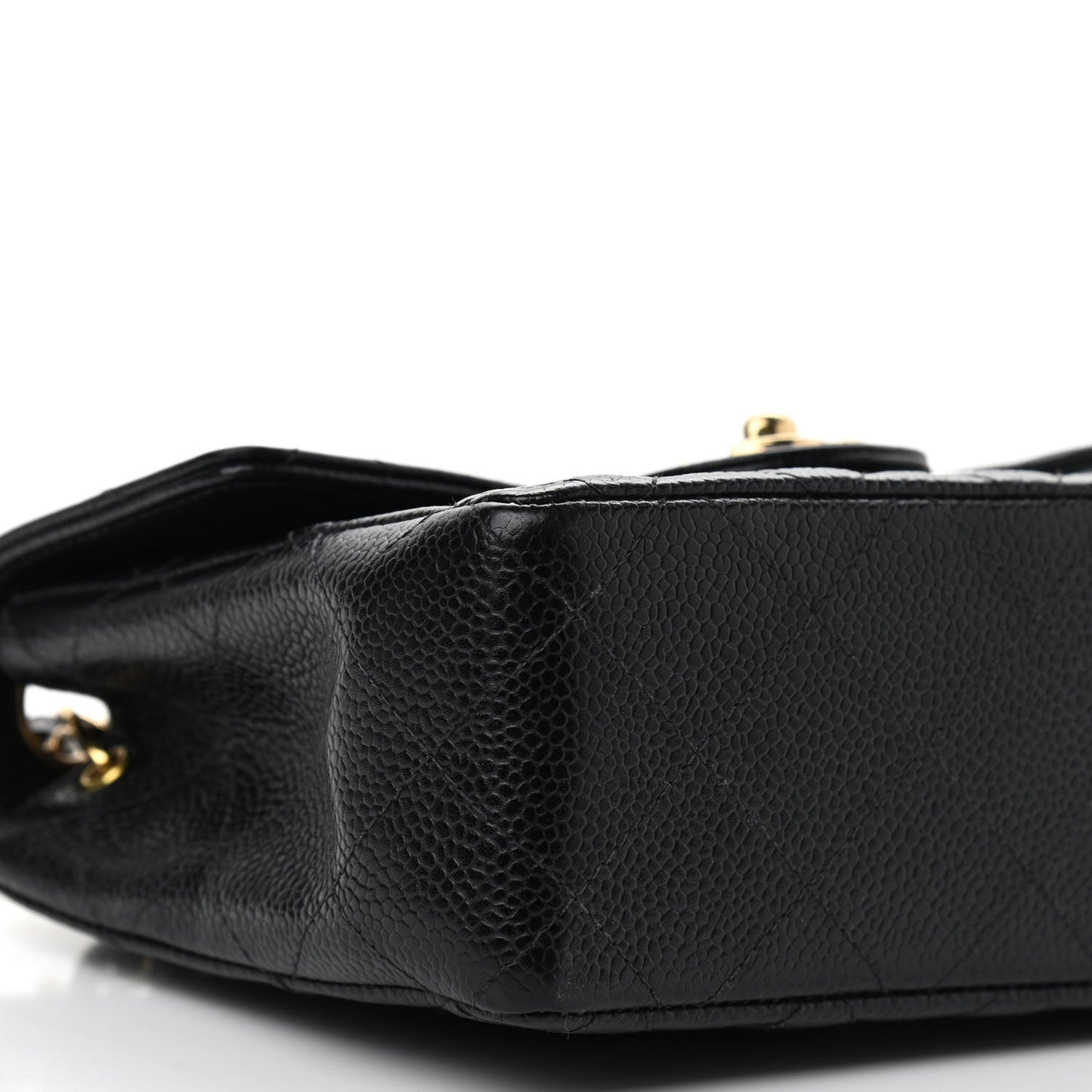 Caviar Quilted Mini Square Flap Black