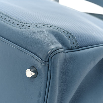 Hermes Swift Grain d'H Ghillies Kelly 35 Bleu Izmir 14 of 15