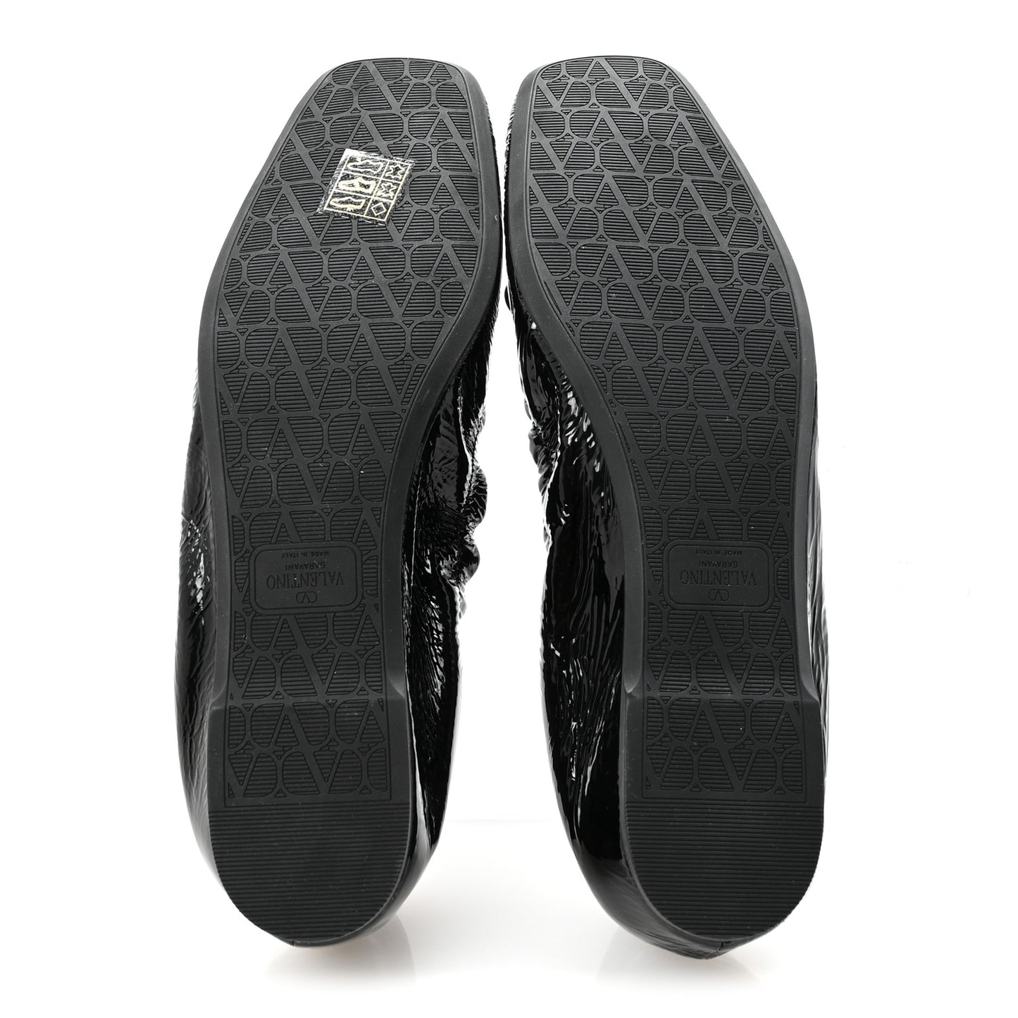 Naplack Nappa Vlogo Bow Mary Jane Ballerina Flats 37 Black