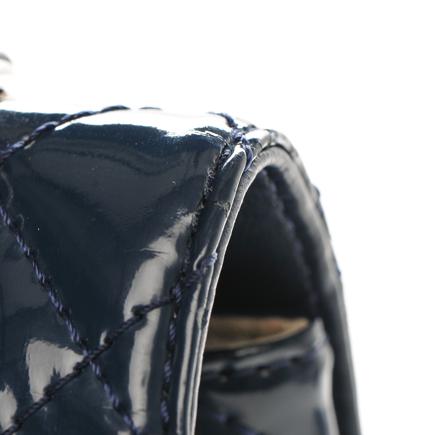 Chanel Vinyl Quilted In The Business Flap Navy Blue 9 of 13