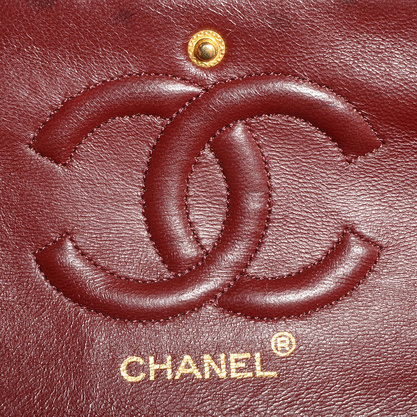 Lambskin Medium Double Flap Black