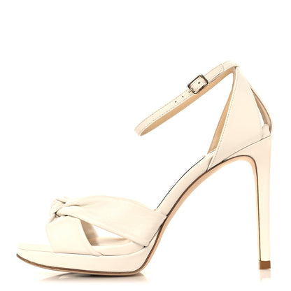 Jimmy Choo Nappa Rosie 100 Sandals 36.5 Milk 1 of 10