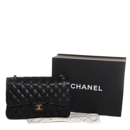 Chanel Caviar Quilted Jumbo Double Flap Black 5 of 10