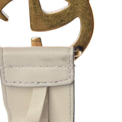Gucci Nylon Calfskin Sylvie Web Double G 40mm Belt 85 34 Mystic White Hibiscus Red Maritime 9 of 10