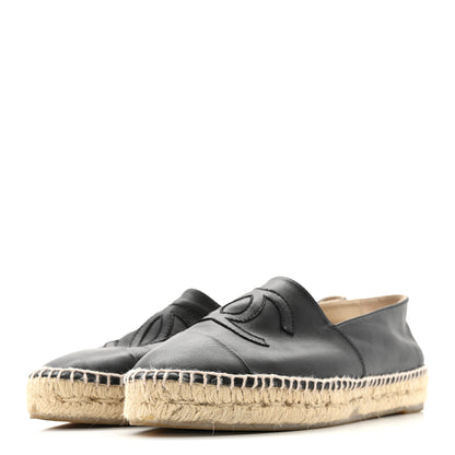 Chanel Lambskin CC Espadrilles 39 Black 4 of 11