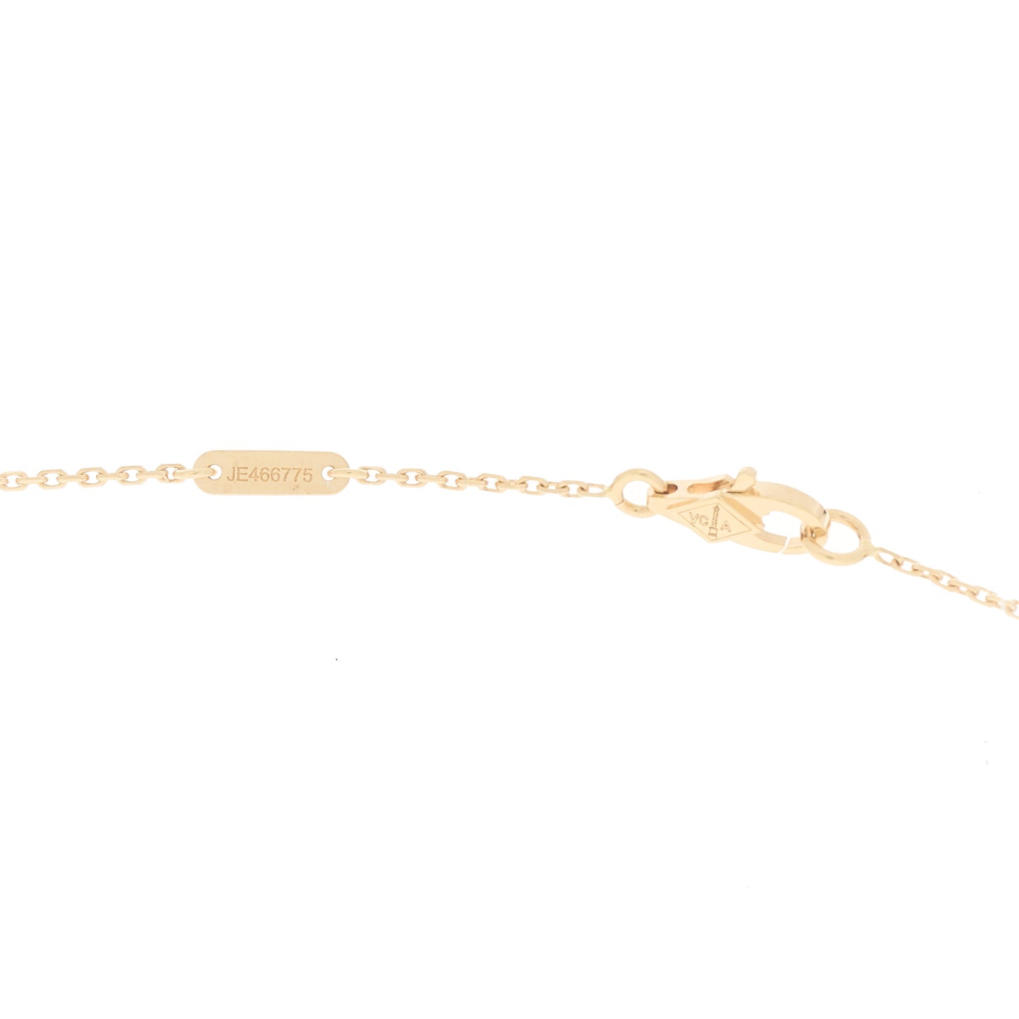 18K Yellow Gold Mother of Pearl Sweet Alhambra Pendant Necklace