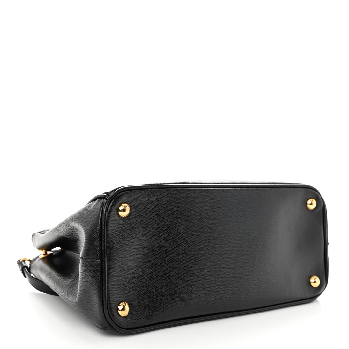 Saffiano Medium Galleria Double Zip Tote Black