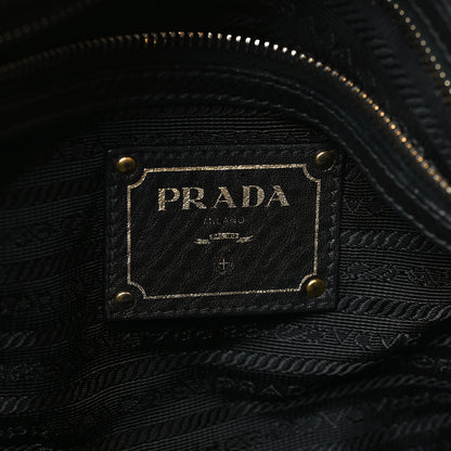 Prada Vitello Daino Top Handle Zip Tote Black 6 of 9