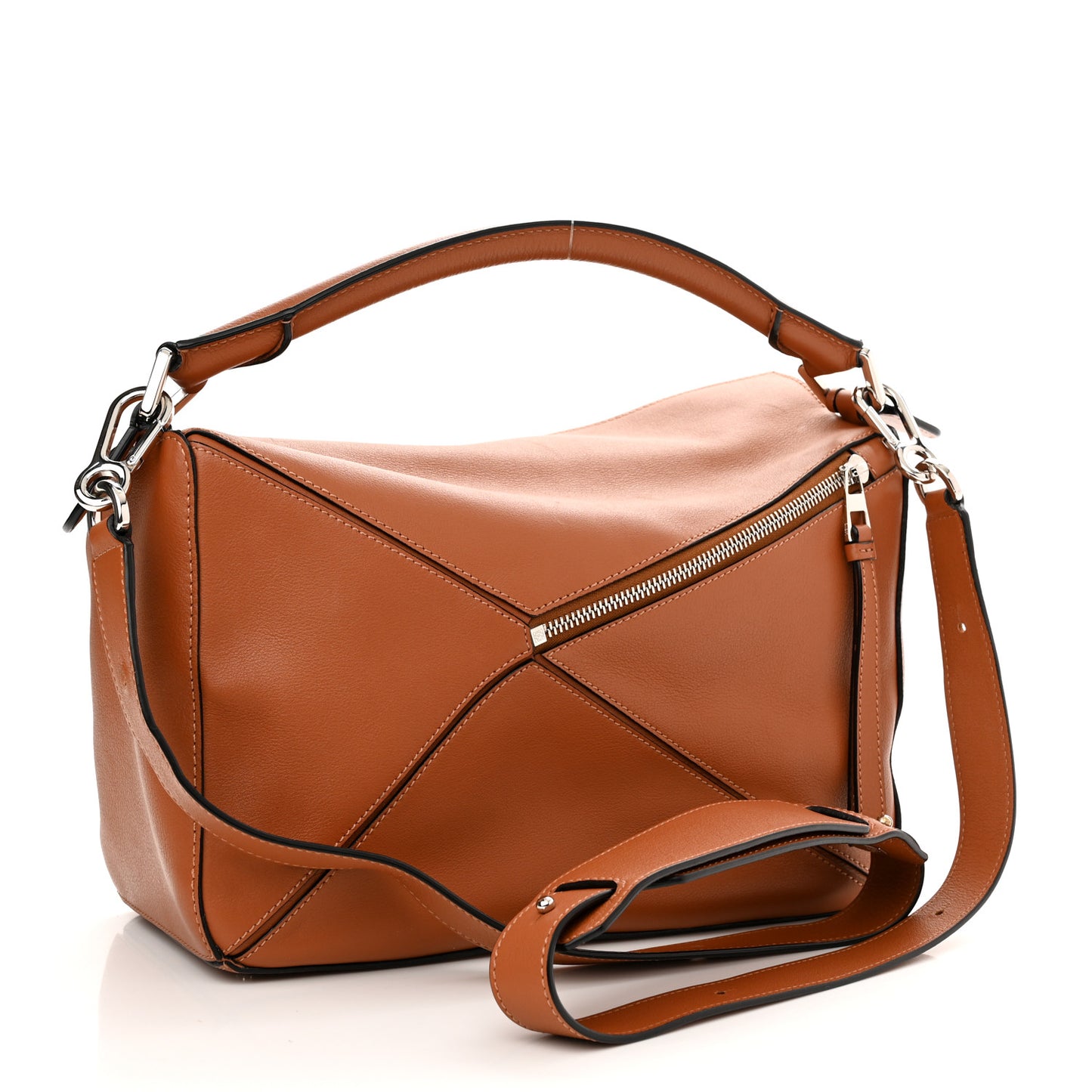 Calfskin Medium Puzzle Bag Tan