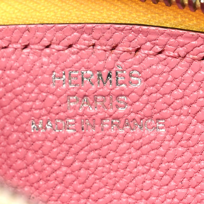 Hermes Chevre Mysore Paddock Change Purse Rose Confetti Brique 6 of 10