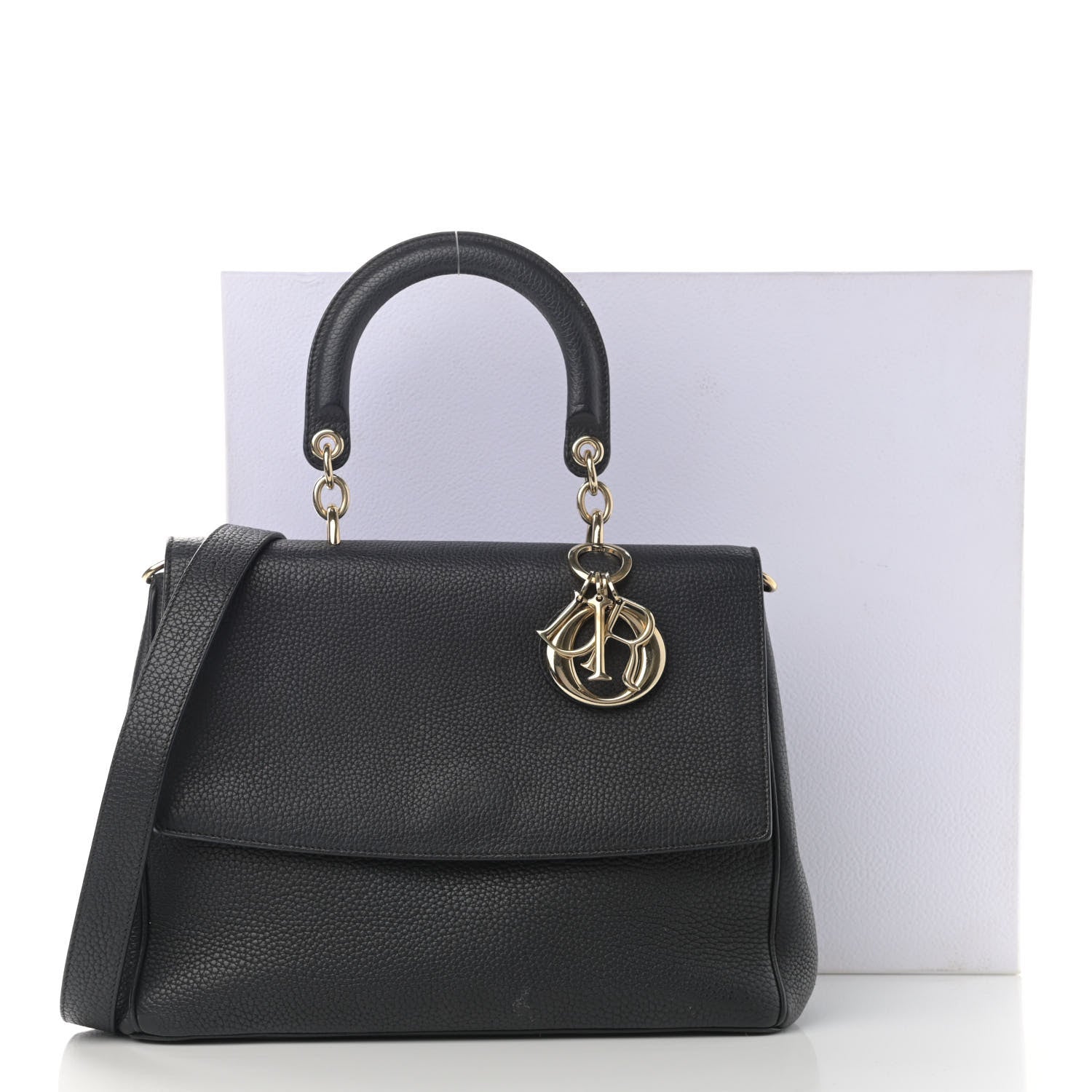Christian Dior Bullcalf Medium Be Dior Flap Black Fraise 19 of 19