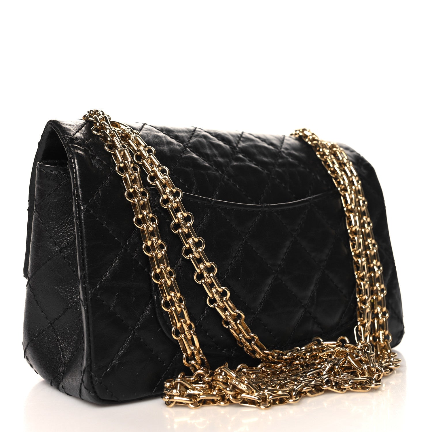 Chanel Aged Calfskin Quilted 2.55 Reissue Mini Flap Black 3 of 10