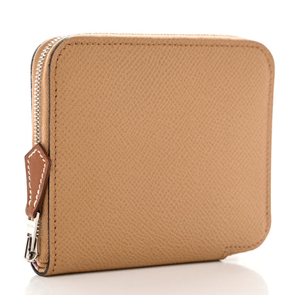 Hermes Epsom Silk'in Compact Wallet Chai 3 of 8
