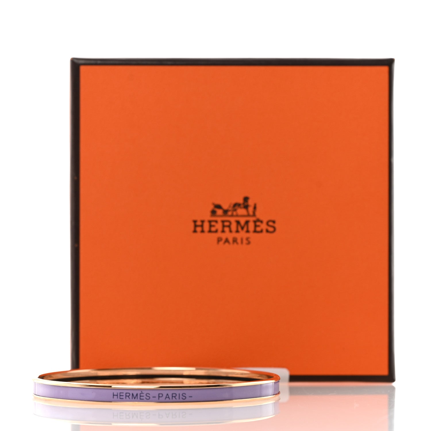 Hermes Enamel Uni Bangle 65 Lilas 6 of 6