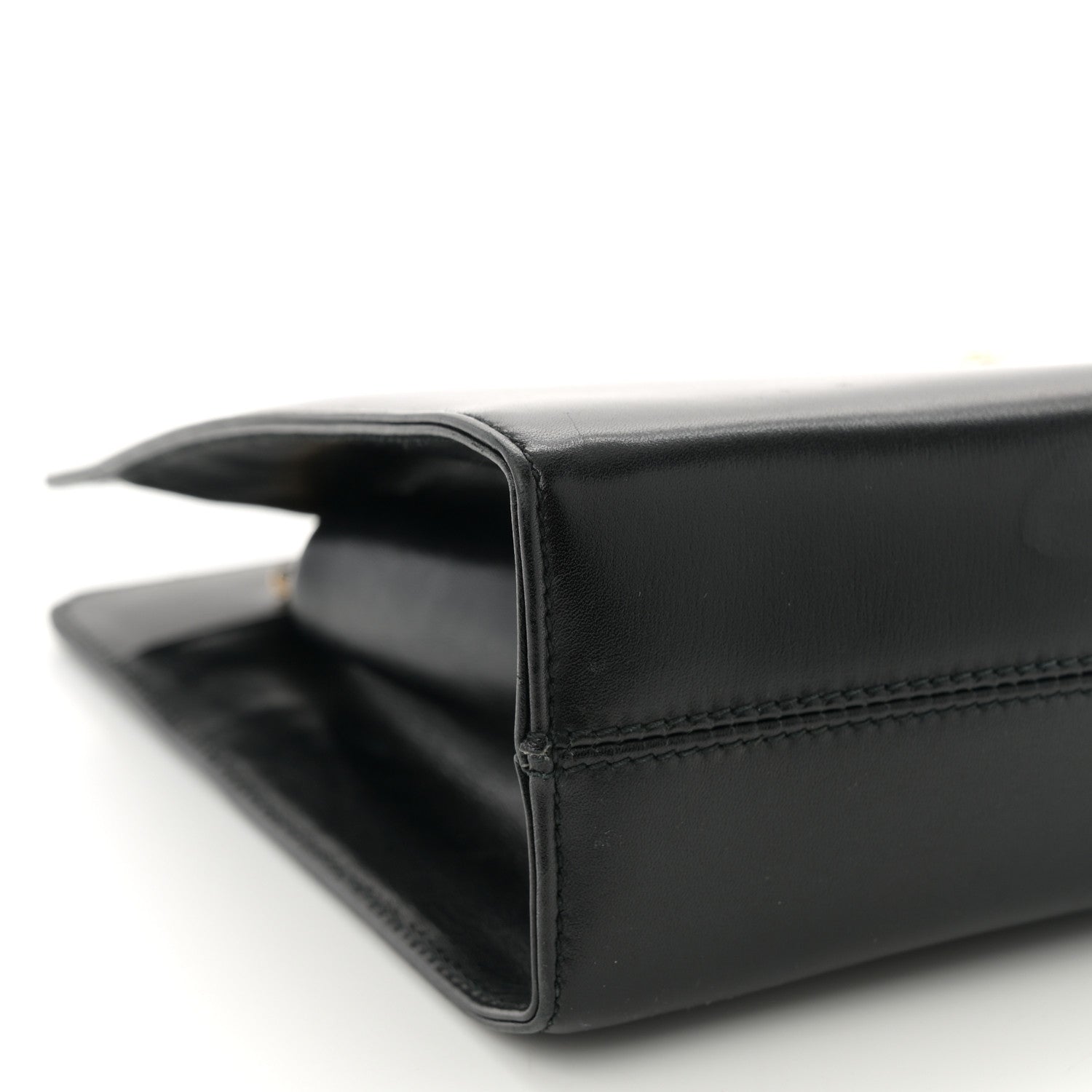 Salvatore Ferragamo Brushed Calfskin Gancini Trifolio Chain Bag Black 8 of 10