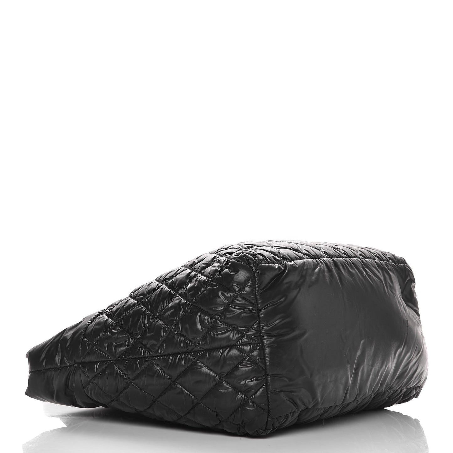 Nylon Quilted Large Coco Cocoon Tote Black