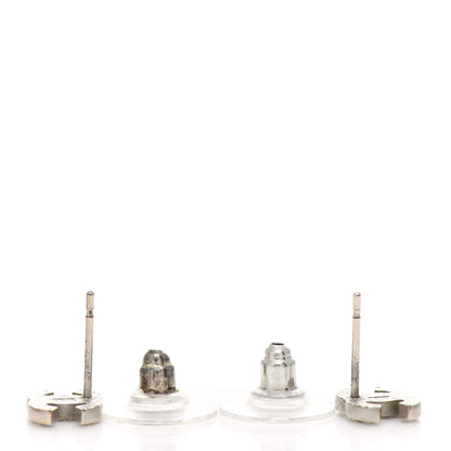Chanel Crystal Mini CC Earrings Silver 3 of 3