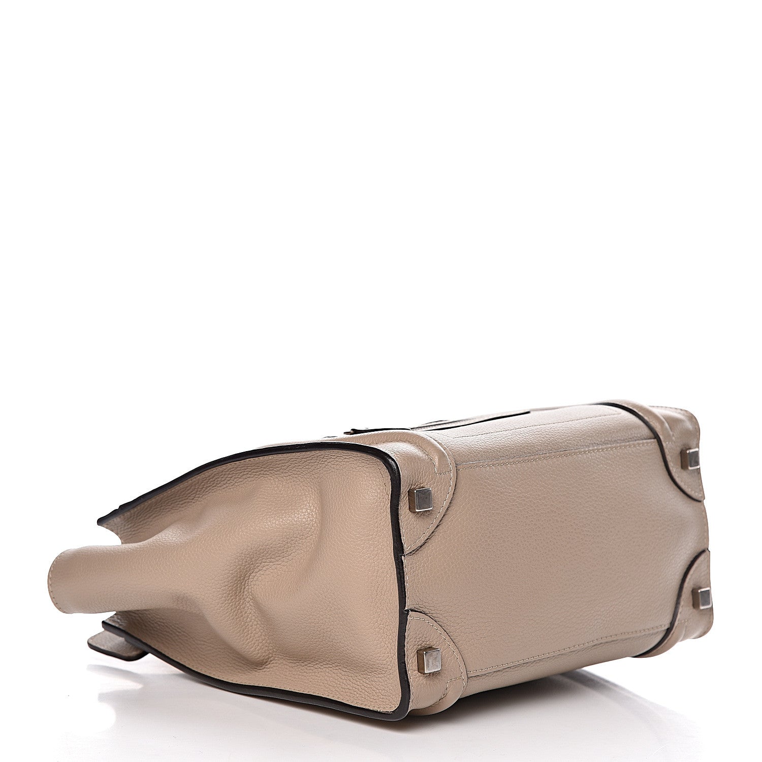 Celine Drummed Calfskin Micro Luggage Dune 4 of 11
