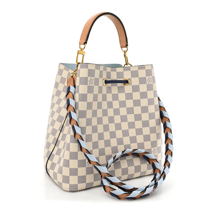 Louis Vuitton Damier Azur Braided Neonoe MM Blue 3 of 12